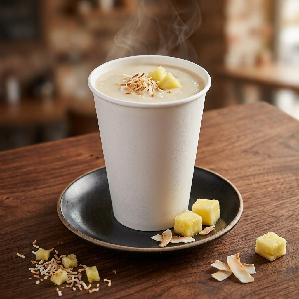 Atole de coco con piña
